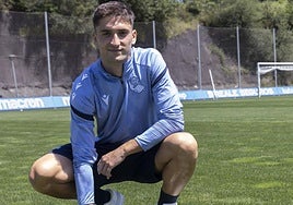 Jon Gorrotxategi, tras un entrenamiento en Zubieta