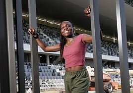 Edna Imade posa para DV en las instalaciones de Zubieta.