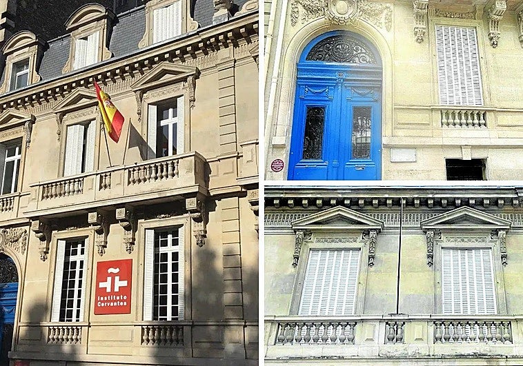 La imagen anterior con la bandera y el logo del Instituto Cervantes, y la situación actual.