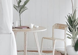 Decoración con tonos blancos