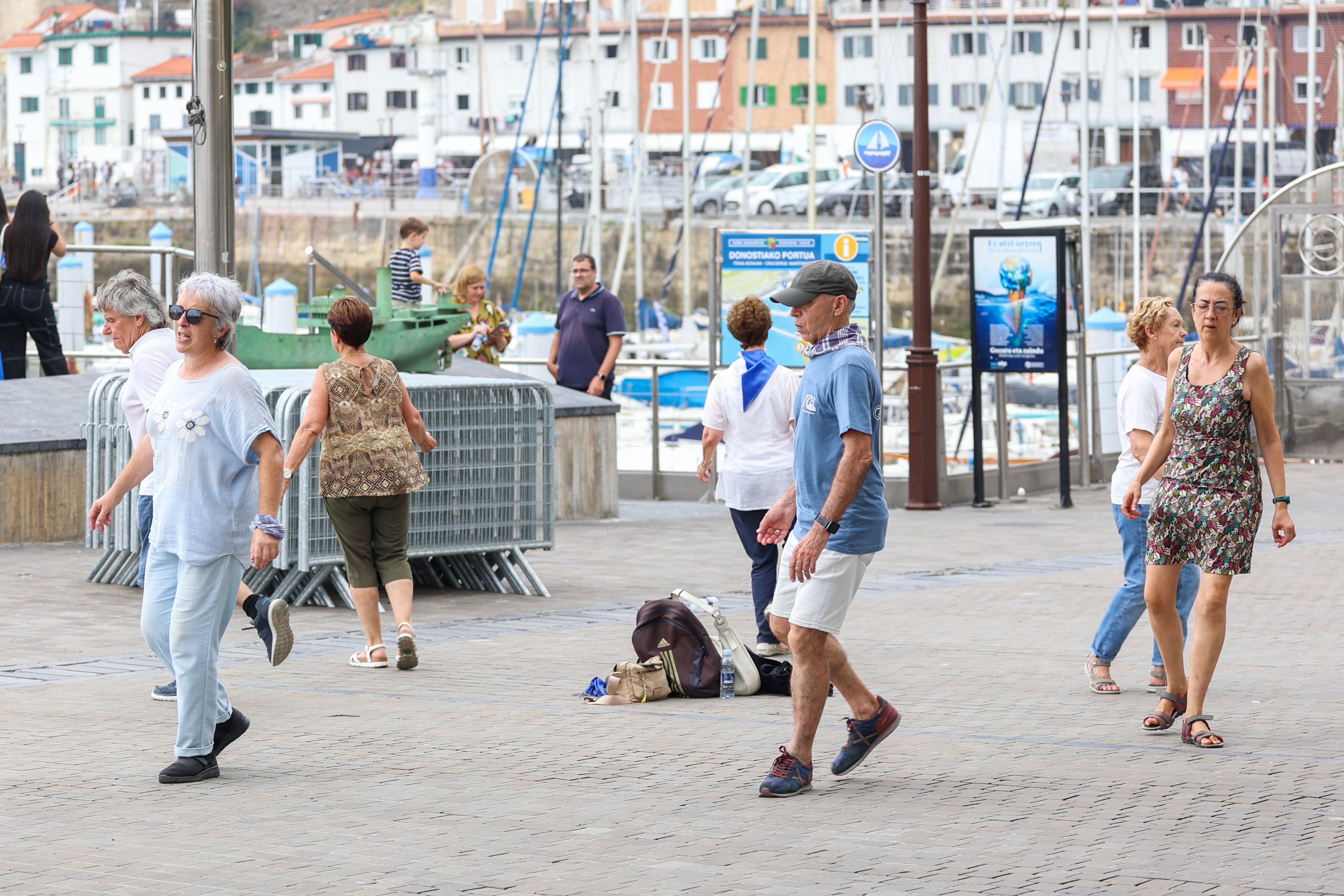 La Concha llena pese a la bajada de 10 grados