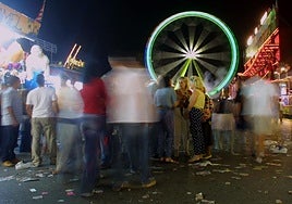Barracas en el parque Etxebarria durante Aste Nagusi de Bilbao.