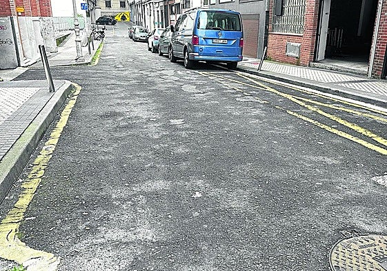 Estado de la calle Pasaje de Iruresoro, en Egia.