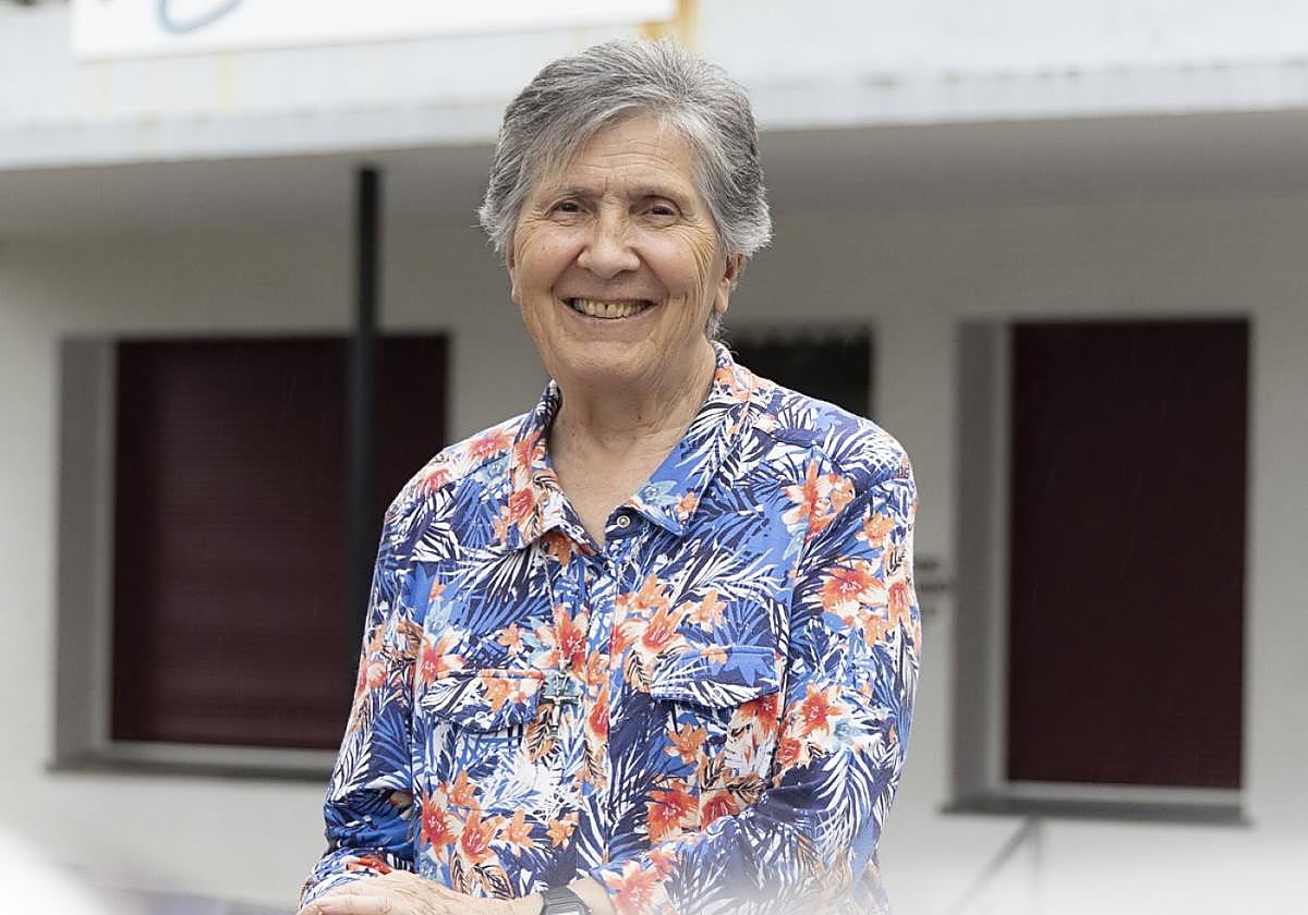Vitoria Ripa Suberviola, en el colegio Mary Ward de Donostia.
