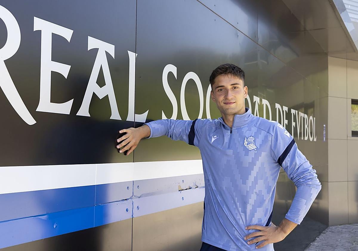 Jon Gorrotxategi, en Zubieta tras un entrenamiento