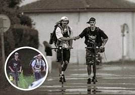 El viaje de dos jóvenes vascos de San Sebastián a París en patinete: «No nos queda nada»
