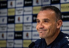 Sergio Francisco, en su rueda de prensa de este viernes en Zubieta