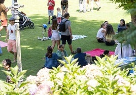 Parque de Cristina Enea durante un día soleado este mes de agosto.