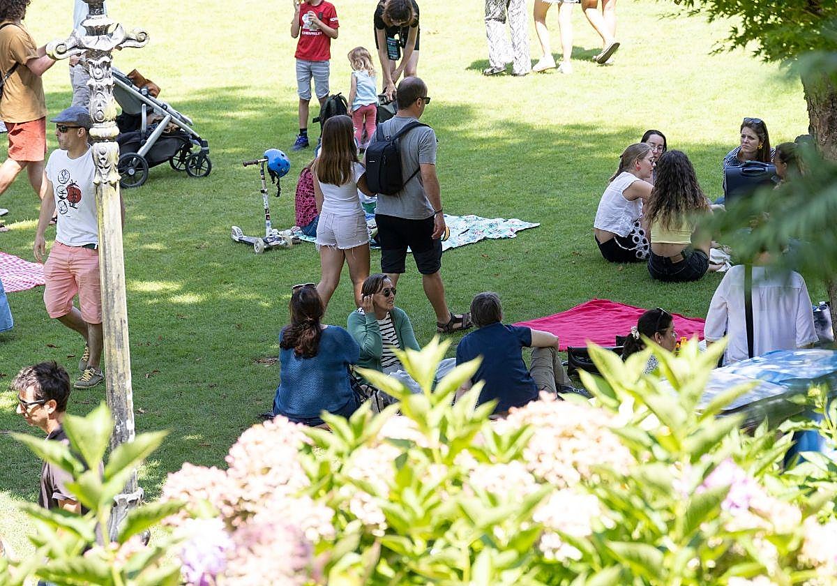 Parque de Cristina Enea durante un día soleado este mes de agosto.