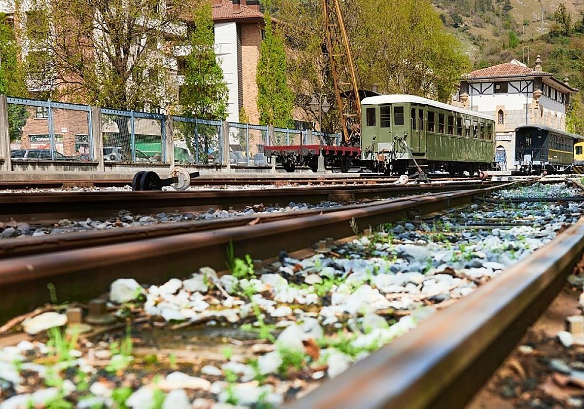 Un tren del Museo Vasco del Ferrocarril.