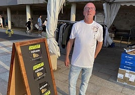 Javi Prol de Vulcano el domingo a última hora en el malecón.