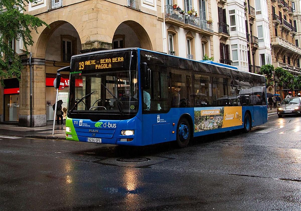 Línea 19 de Dbus por Donostia.