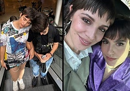 Verónica Echegui en dos de las fotografías compartidas por su amiga Silma López.