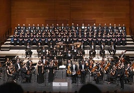 Concierto ofrecido por la Orquesttra de la Comunitat Valenciana-Palau de les Arts con un elenco de solistas que incluía al tenor donostiarra Xabier Anduaga y el Orfeón Donostiarra.