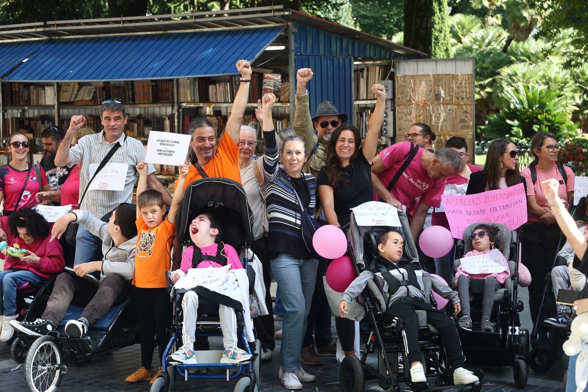 Las familias de Aspace se han concentrado en Donostia