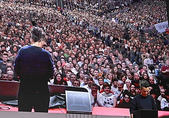 Maialen Lujanbio, 2022ko finalean lepo bete zen Nafarroa Arenan.