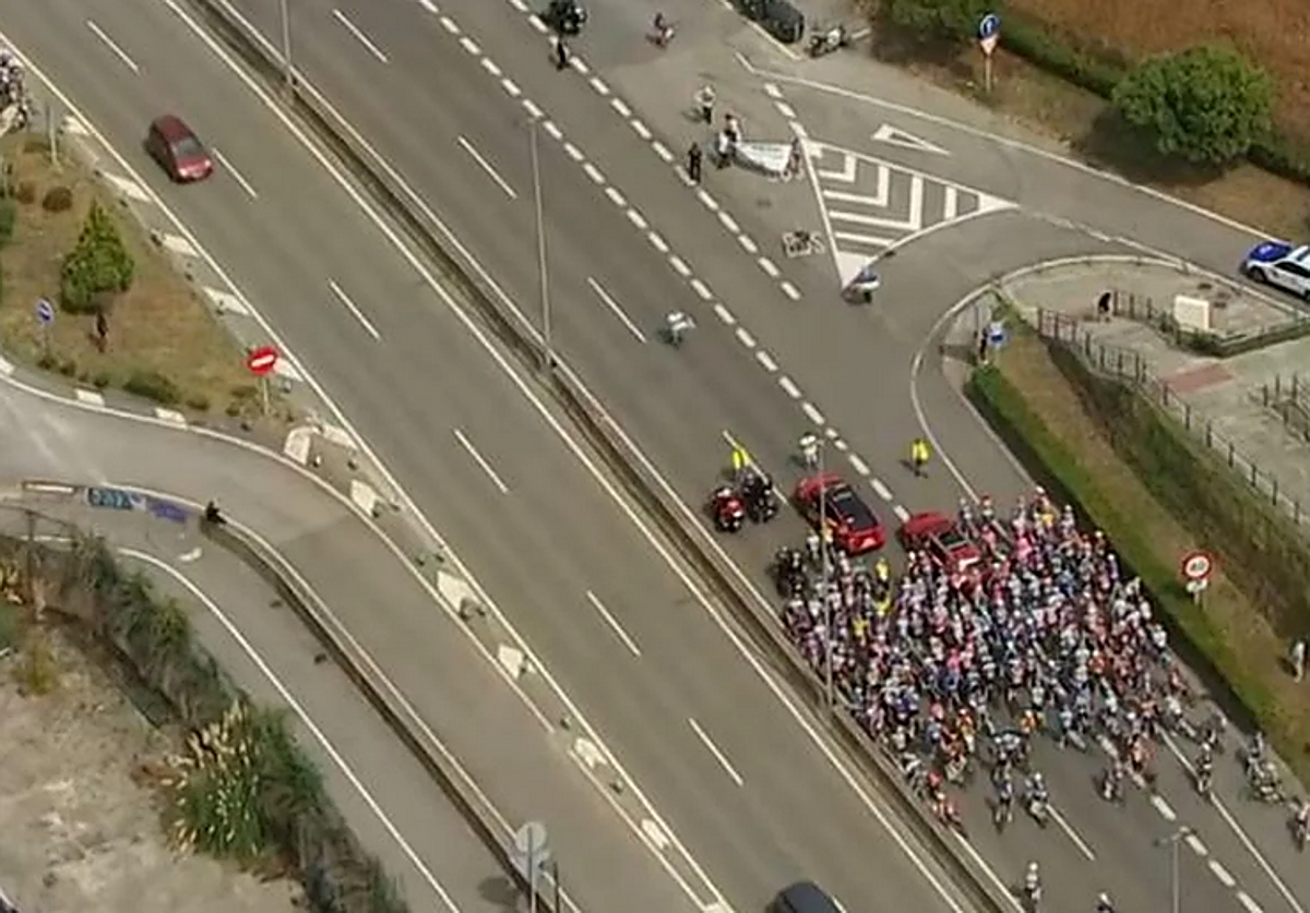El pelotón detenido en Bilbao por la protesta propalestina.