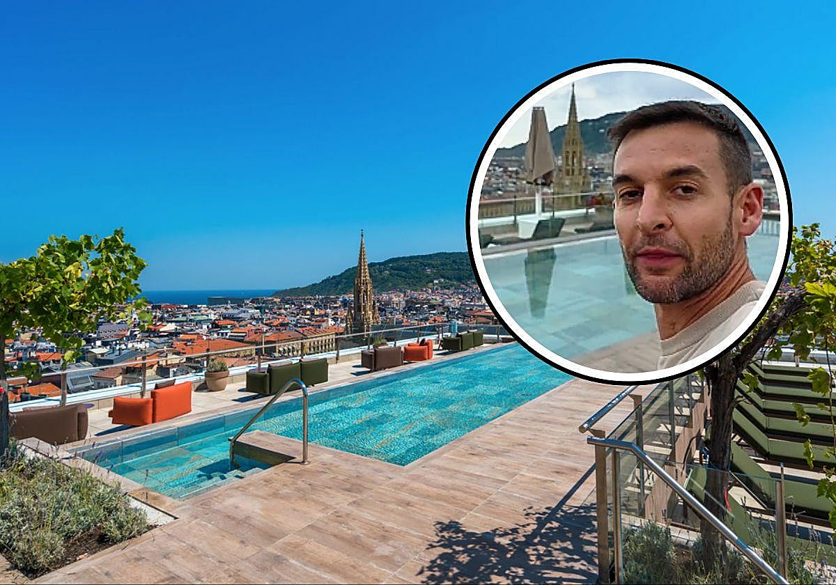 Kike Urdiales en la piscina del hotel Catalonia Donosti.