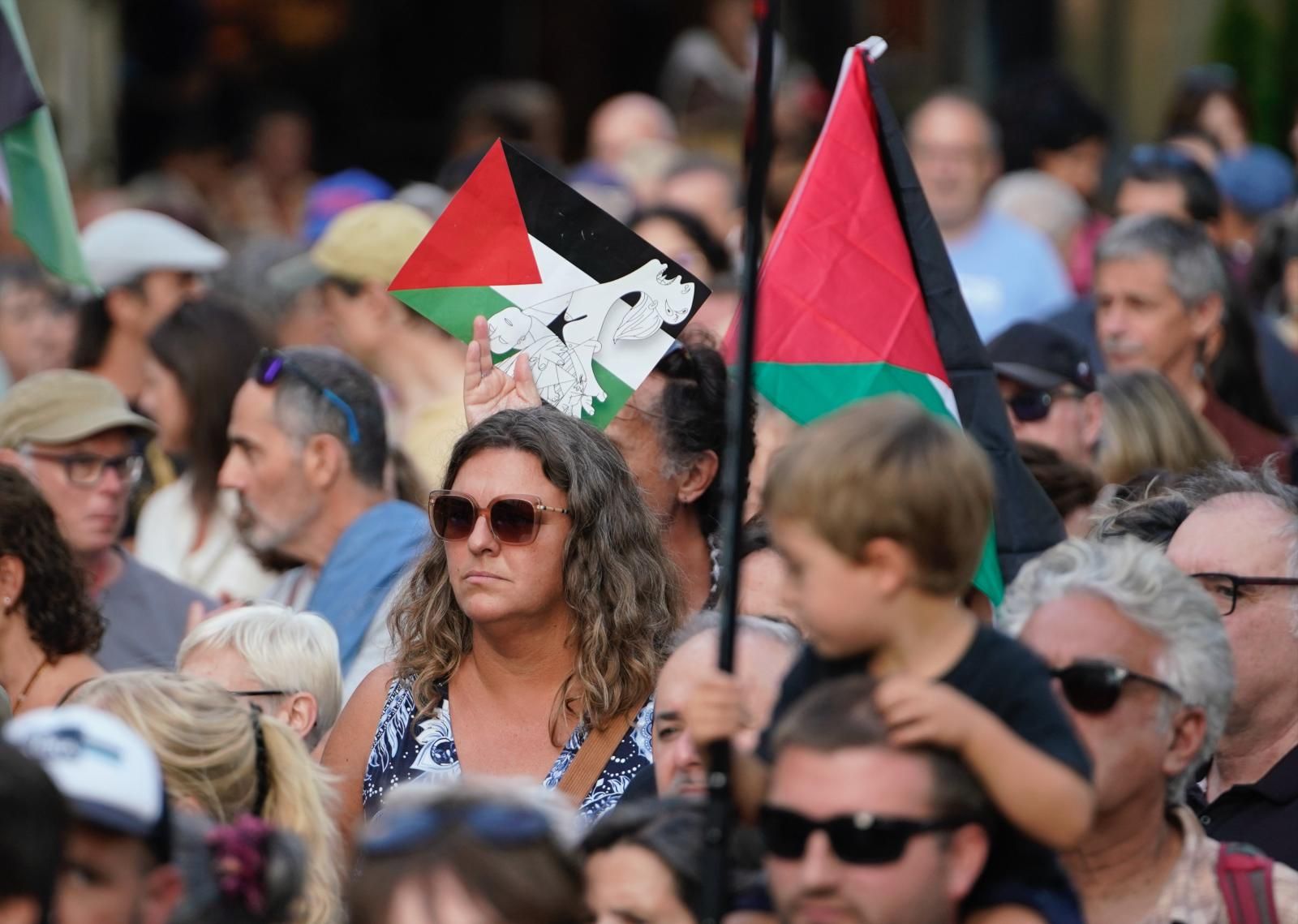Gipuzkoa &#039;retumba&#039; contra la guerra en Gaza