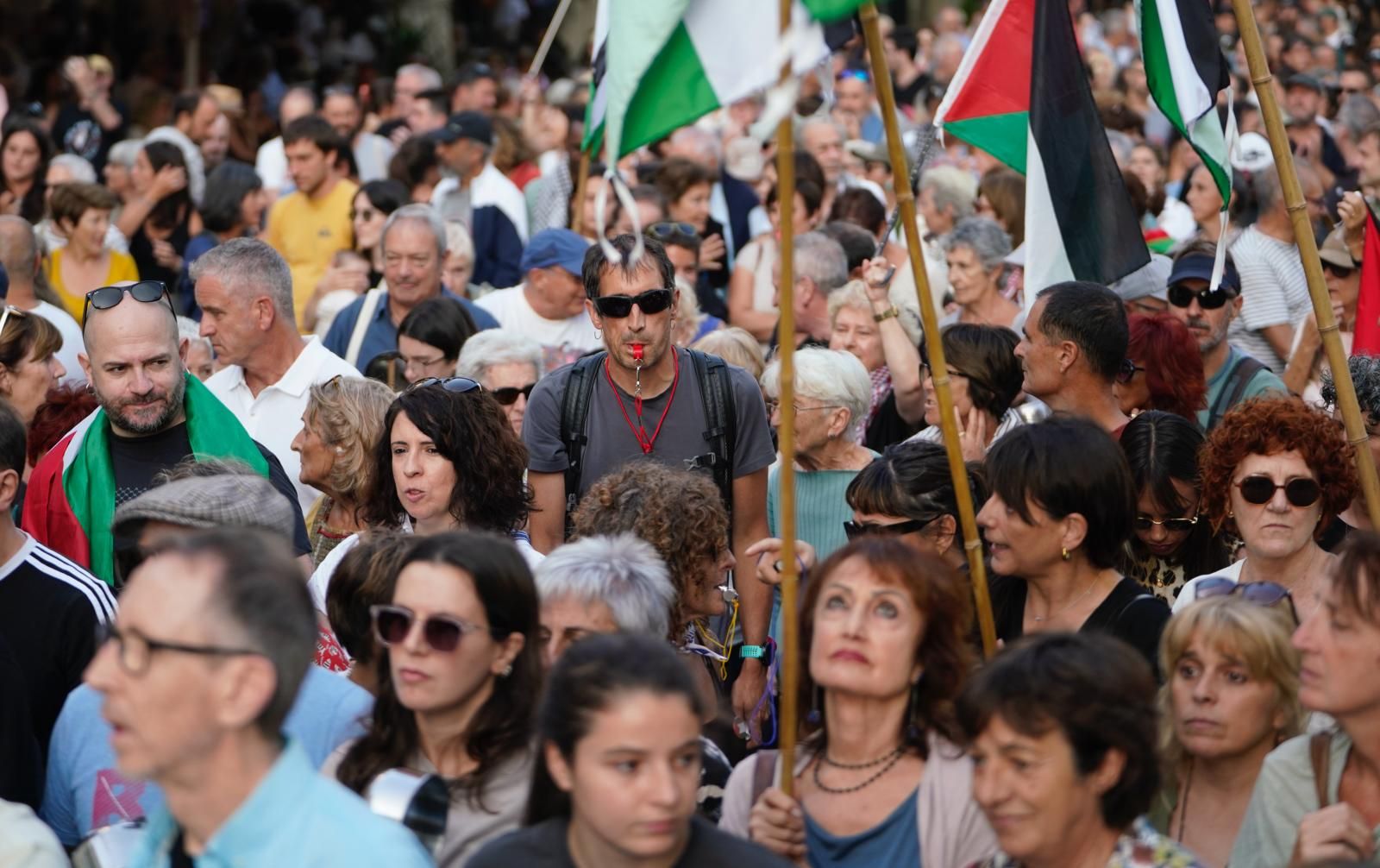 Gipuzkoa &#039;retumba&#039; contra la guerra en Gaza