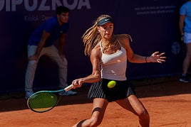 Uno de los partidos jugados este sábado en el Open de San Sebastián.