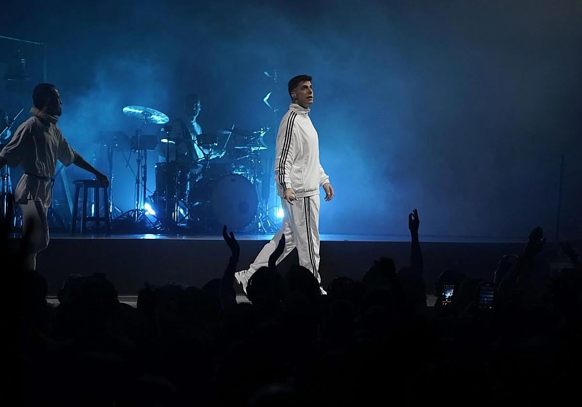 Pello Reparaz, durante el primer concierto en Illunbe.