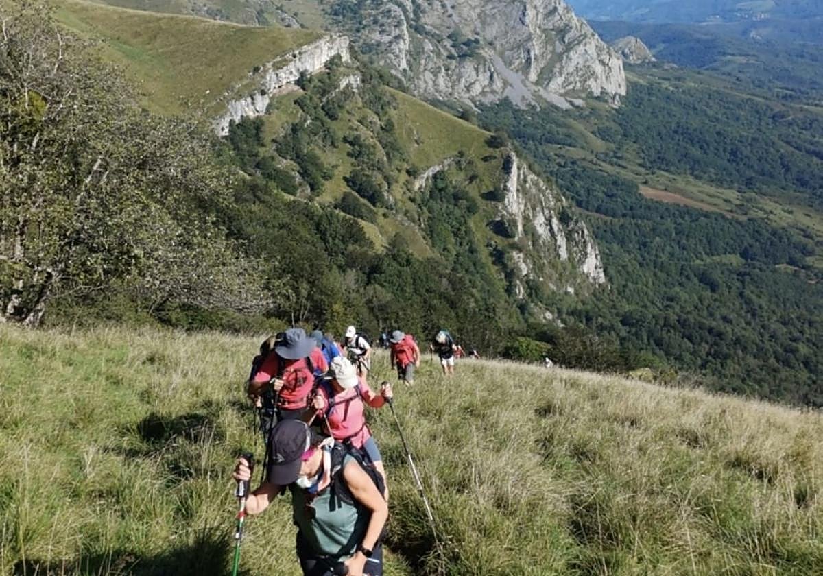 Pasa den asteburuan Nafarroan egindako txangoaren une bat.