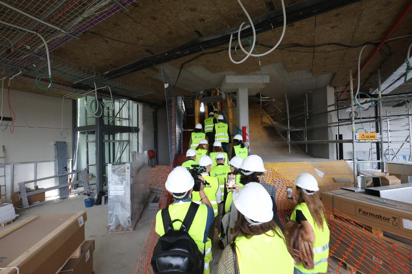 Visita a las obras de la estación de Irun