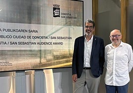 Eneko Goia y José Luis Rebordinos, en la presentación del Premio.
