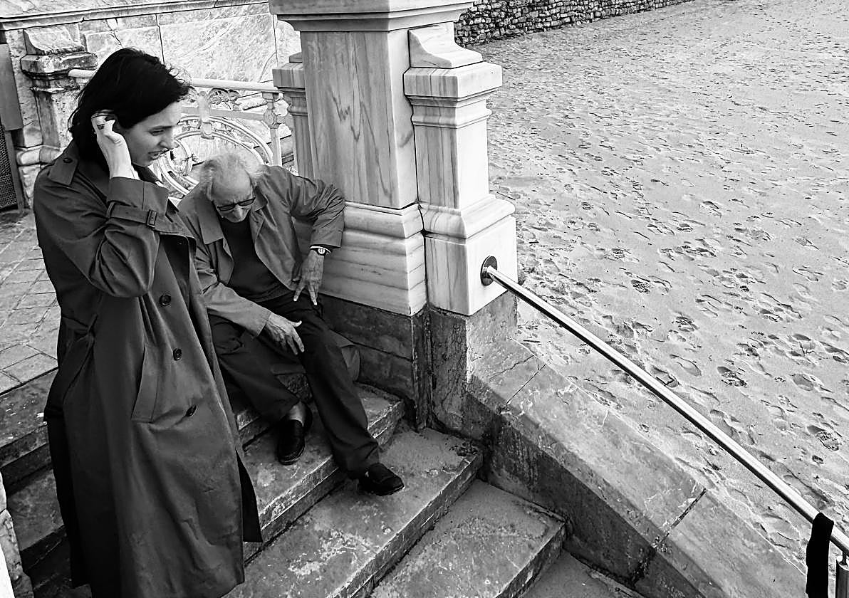 Marta Medina y Jaime Chávarri, en La Concha.