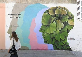 Mural de la asociación de Tolosaldea Buru Bihotzez Elkartea.
