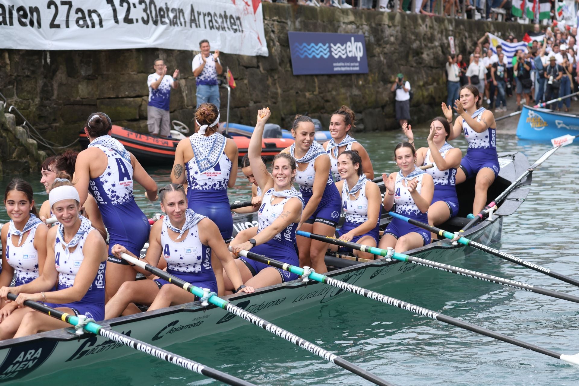 La celebración de Arraun Lagunak, en imágenes