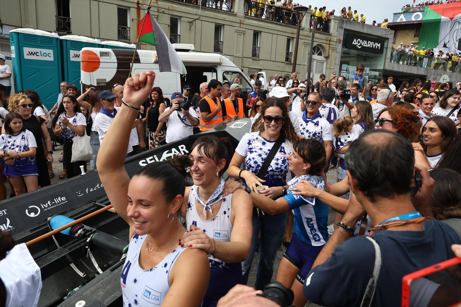 La celebración de Arraun Lagunak, en imágenes