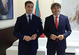 Imanol Pradales y Eneko Andueza se reunieron el pasado lunes en Lehendakaritza.