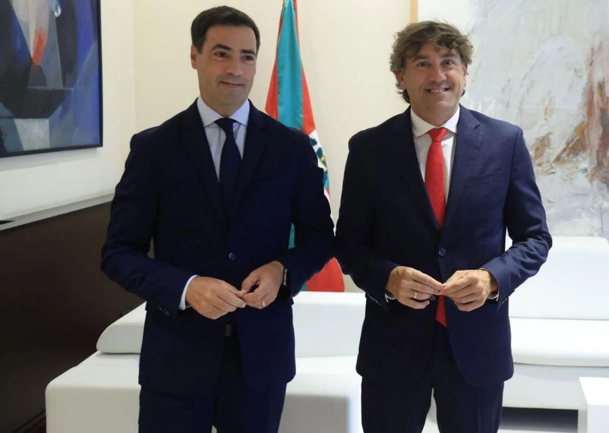 Imanol Pradales y Eneko Andueza se reunieron el pasado lunes en Lehendakaritza.