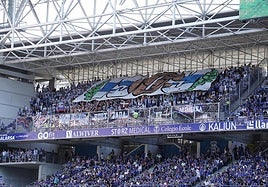 La afición de la Real, en el Carlos Tartiere de Oviedo