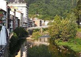 Río Deba su paso por Elgoibar.