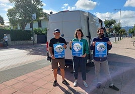 Kote Guevara (Balazta), Estitxu Urtizberea zinegotzia eta Egoitz Alcaraz (Egiluze).