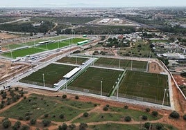 Vista aérea de la ciudad deportiva Rafael Gordillo, propiedad del Real Betis