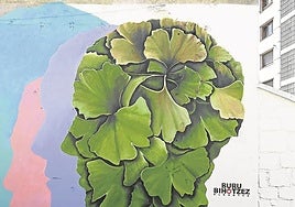 Mural dedicado al alzhéimer en Tolosa.