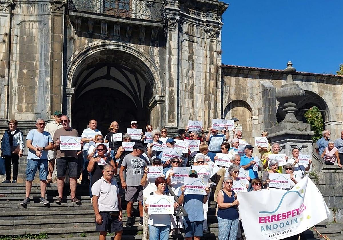 Concentración de este pasado jueves en Goikoplaza.