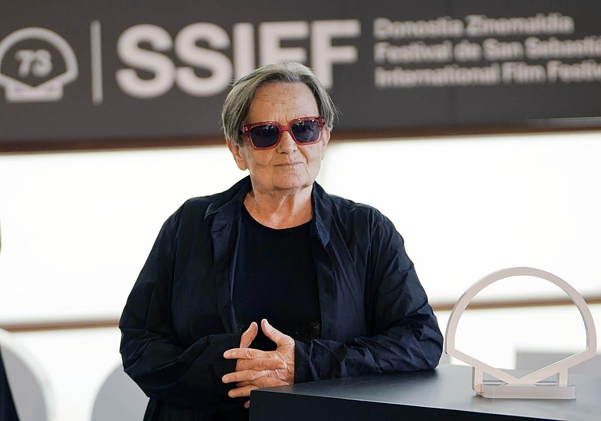 La directora polaca Agnieszka Holland, ayer en el Kursaal