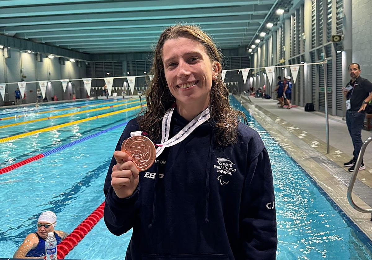 Zudaire, con la medalla de bronce.