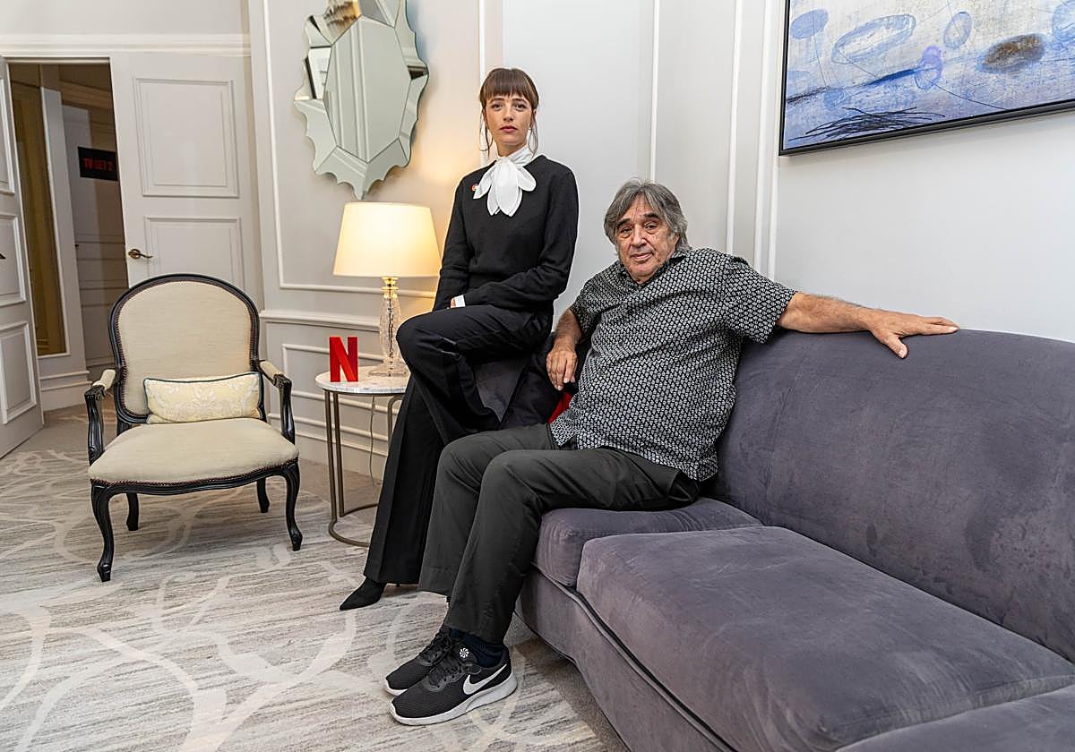 Susana Abaitua y Agustín Díaz Yanes, ayer en el Hotel María Cristina momentos antes de iniciar la entrevista.