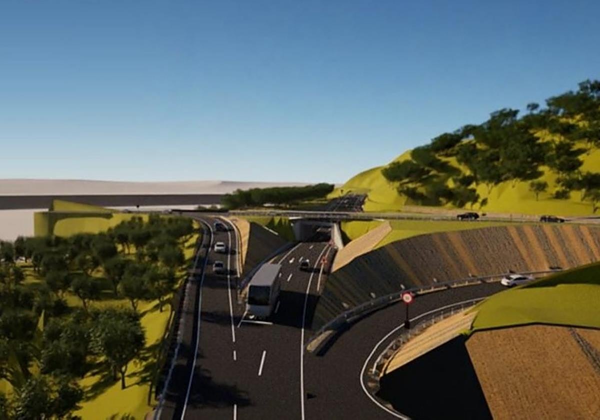 Recreación del nuevo cruce a nivel.