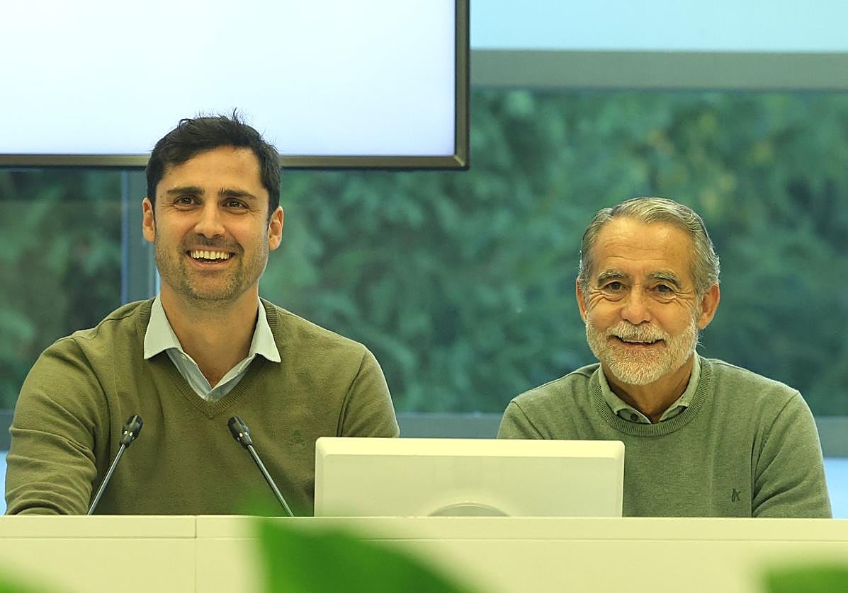 Jorge Mota, a la derecha, con el también juntero Mikel Lezama.