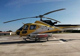 Solo dos de las 25 salidas del helicóptero antiincendios vasco han sido en Gipuzkoa
