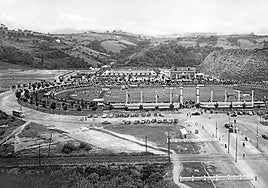 El estadio de Anoeta, a finales de los años 50.