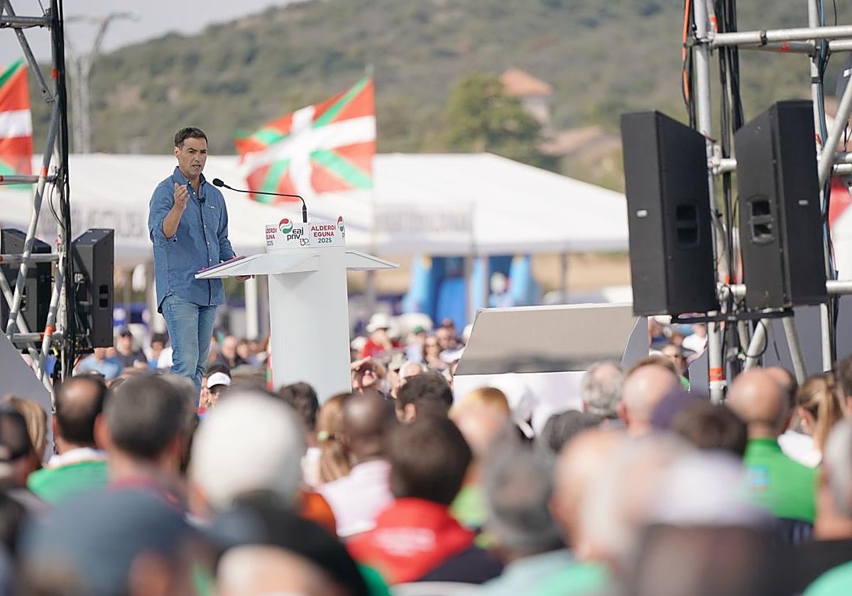 Imanol Pradales, este domingo en el Alderdi Eguna.