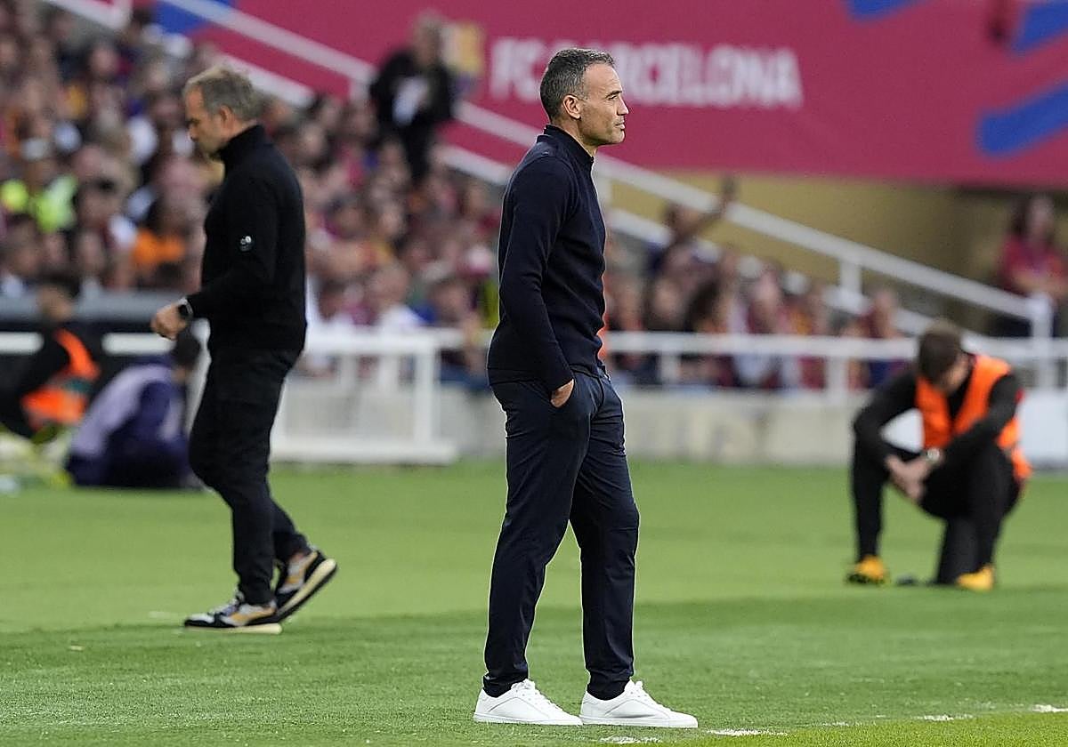 Sergio Francisco, durante el choque ante el Barça.